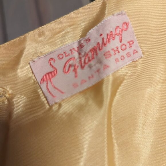 Elaine Terry Vintage Yellow Mini Dress | 1960s | Size S - Picture 8 of 9